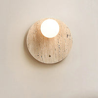 Japanese wabi sabi yellow marble wall light