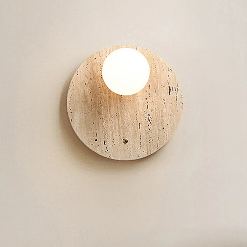 Japanese wabi sabi yellow marble wall light