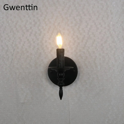 Retro iron wall light with decorative LED lighting - vue 3 sur 6