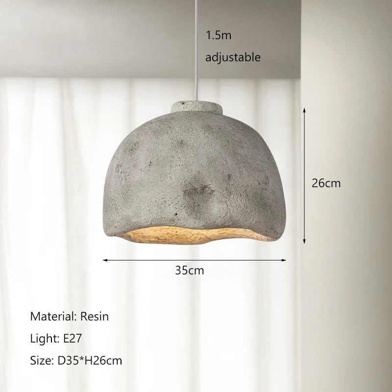 Nordic wabi-sabi style restaurant bar loft LED pendant light for dining room, home decor, bedroom and bedside