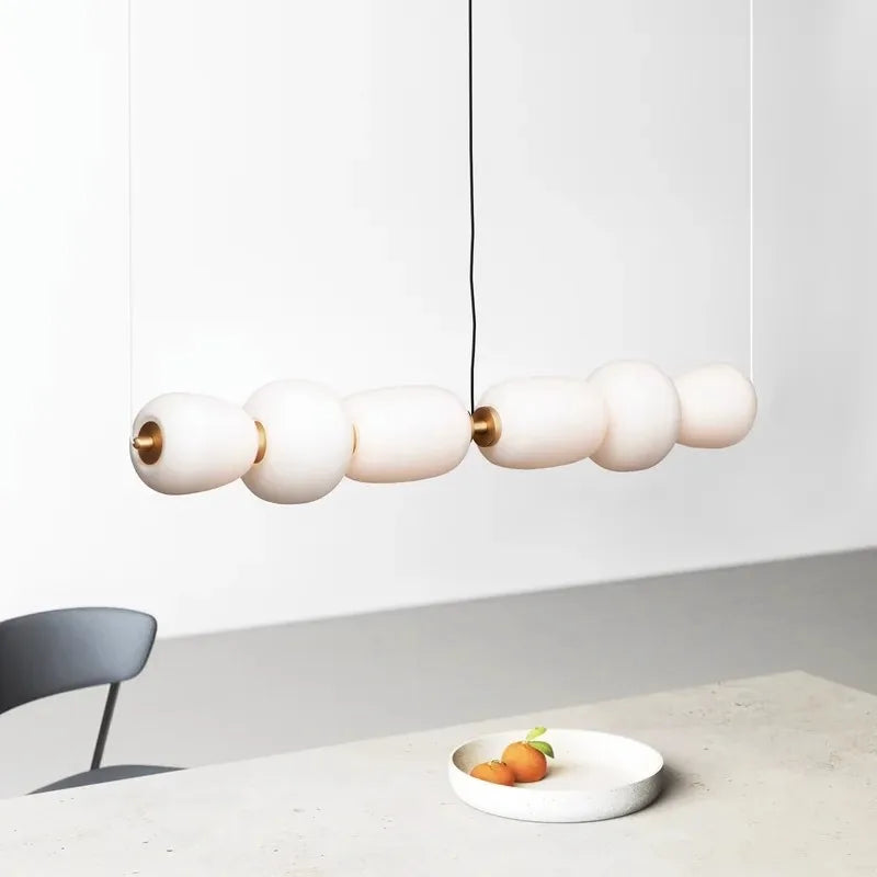 Modern minimalist glass chandelier for creative spaces and bars