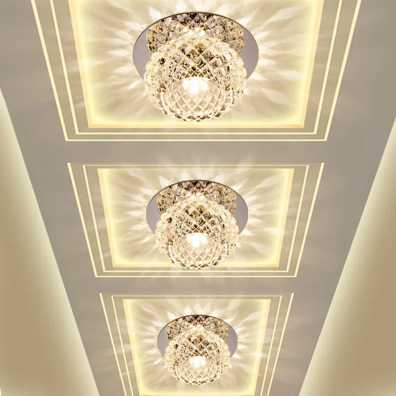 Modern crystal LED ceiling light for stylish interiors