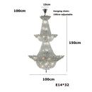 Dimmable LED K9 crystal chandelier modern design 2024