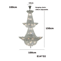 Dimmable LED K9 crystal chandelier modern design 2024