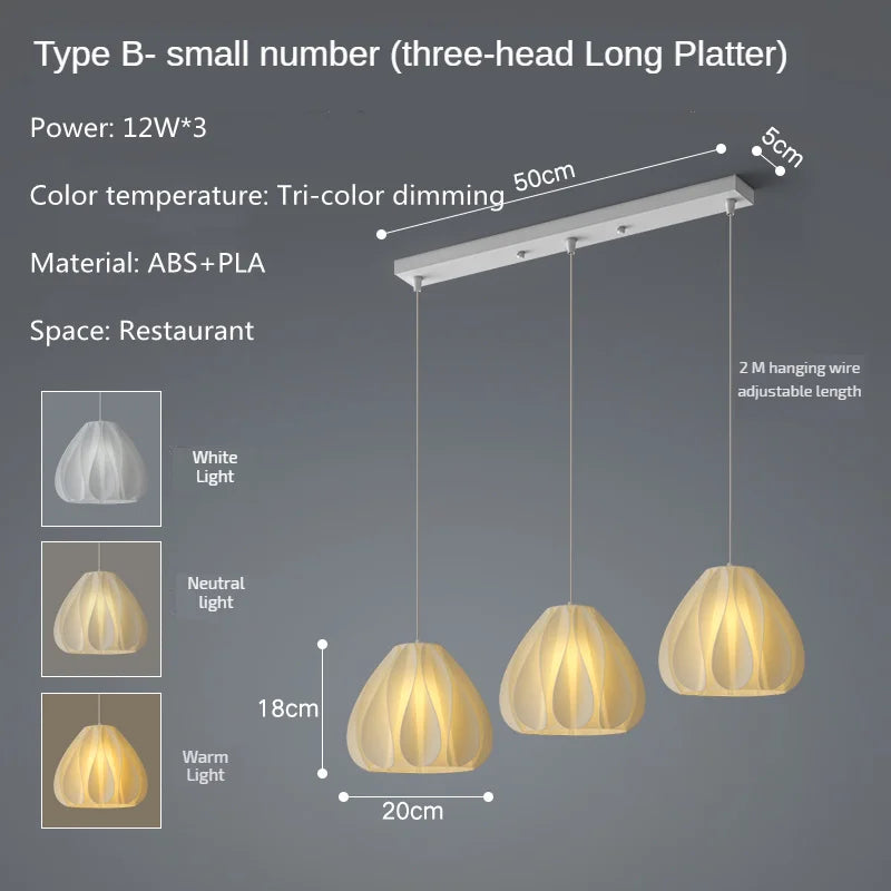 Nordic small petal chandelier for a welcoming atmosphere