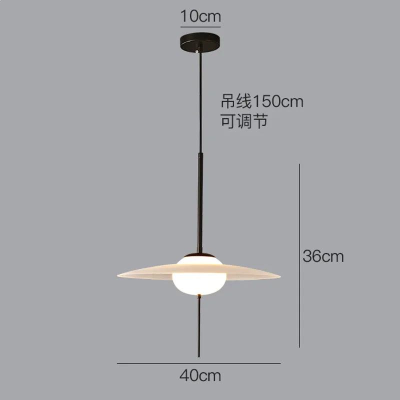 Nordic design decorative flying saucer LED pendant light