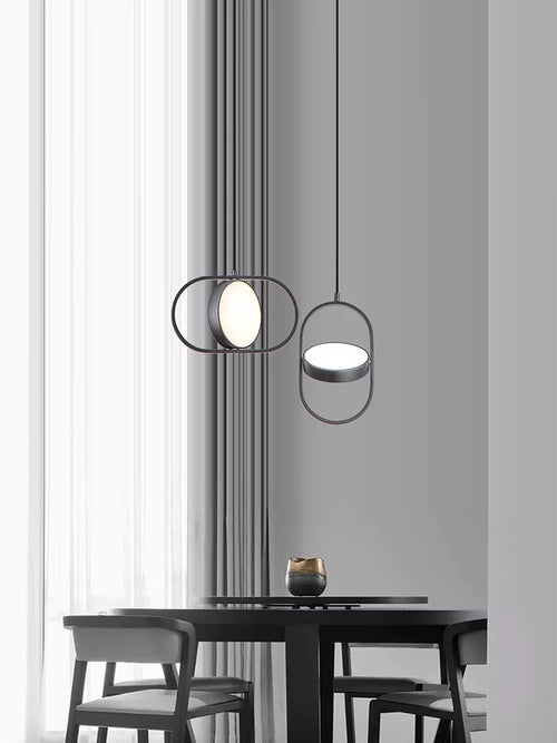 Post-modern magic eye creative rotating chandelier - vue 4 sur 14