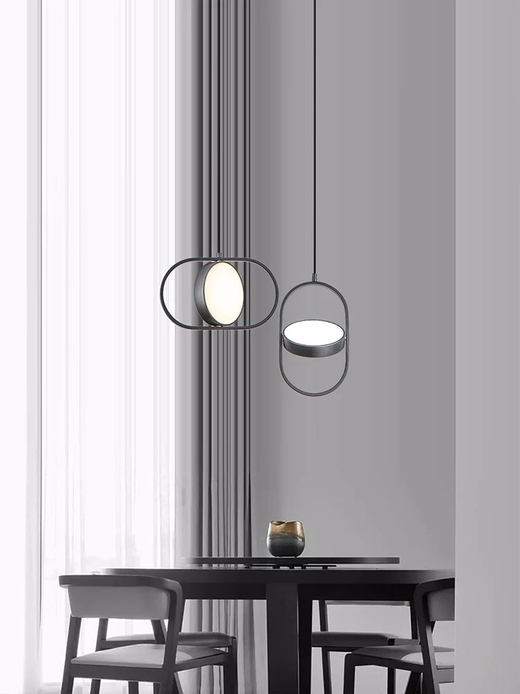 Post-modern magic eye creative rotating chandelier - vue 4 sur 14