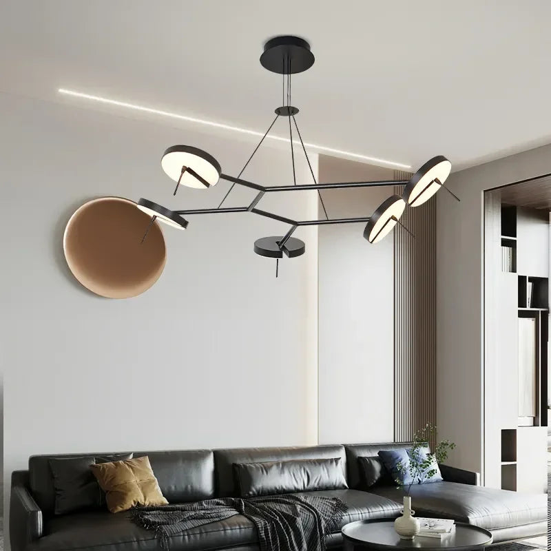 Nordic decorative LED chandelier ideal for restaurant or office - vue 4 sur 14
