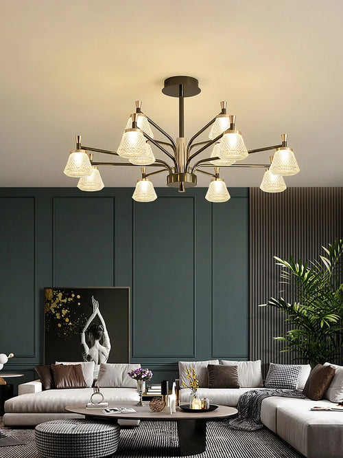 Modern chandelier for nordic decorative indoor lighting - vue 7 sur 9