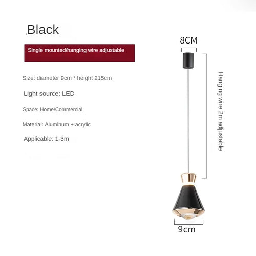 Postmodern bedside lamp with designer lighting for interior decor - vue 12 sur 12