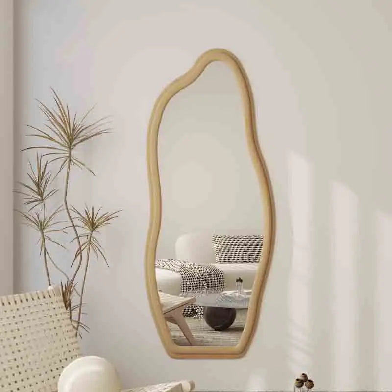 Italian light luxury wall-mounted decorative full-length mirror with unique frame - vue 5 sur 9