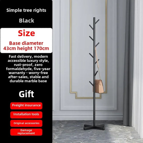 Clothes Rack, Simple Clothes Drying Rack, Floor To Ceiling Bedroom, Internet Famous, Simple and Modern Hanging Bag Clothes Rack - vue 4 sur 7