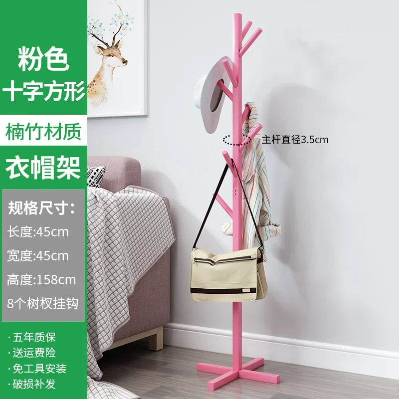 solid wood coat rack, modern and practical design - vue 8 sur 20