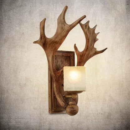 Vintage antler wall light with artistic design for various spaces