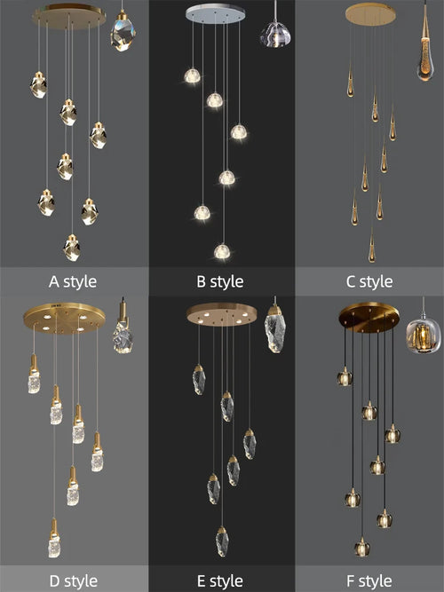 Modern high crystal chandelier for refined lighting - vue 5 sur 30