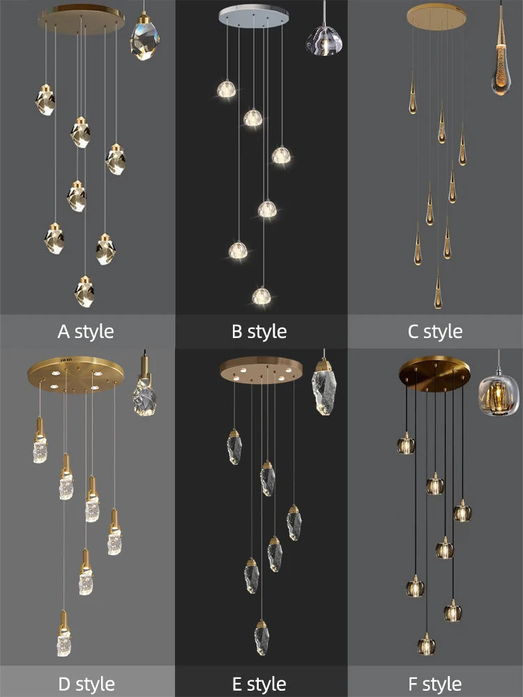 Modern high crystal chandelier for refined lighting - vue 4 sur 30