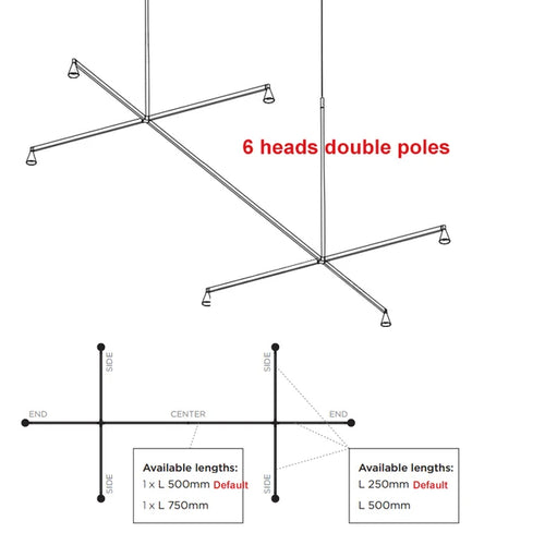 Postmodern luxury sputnik chandelier for living and dining room - vue 13 sur 12