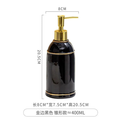 ceramic soap dispenser for shower gel and disinfectant - vue 24 sur 30