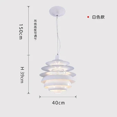 Postmodern nordic multi-tier decorative chandelier - vue 8 sur 8