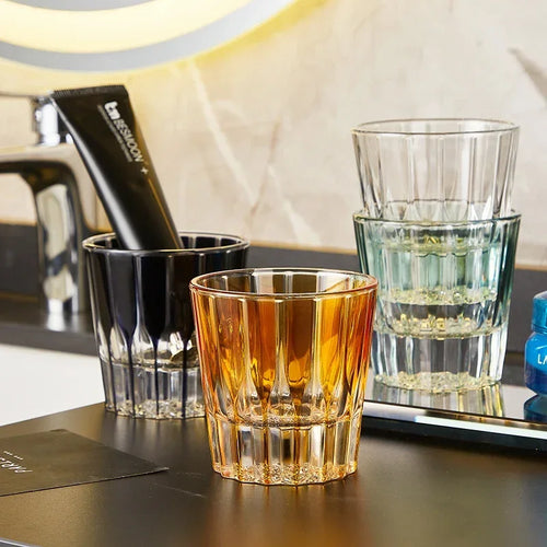 glass mouthwash cup bathroom accessories - vue 4 sur 13