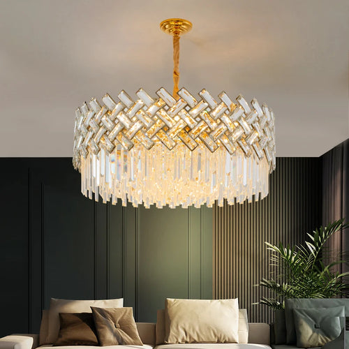 Modern crystal chandelier for elegant interior decoration - vue 3 sur 10