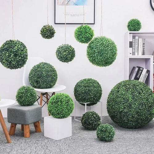Artificial boxwood decorative ball for garden, weddings and home decor - vue 2 sur 7