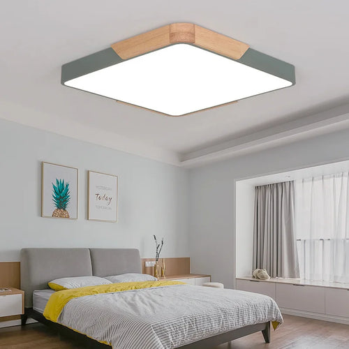 Nordic solid wood artistic chandelier with simple modern macaron style - vue 5 sur 11
