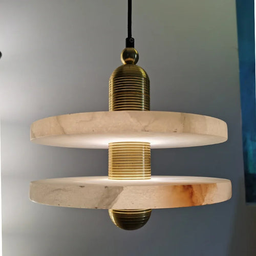 Nordic design natural marble chandelier for elegant interiors - vue 5 sur 14