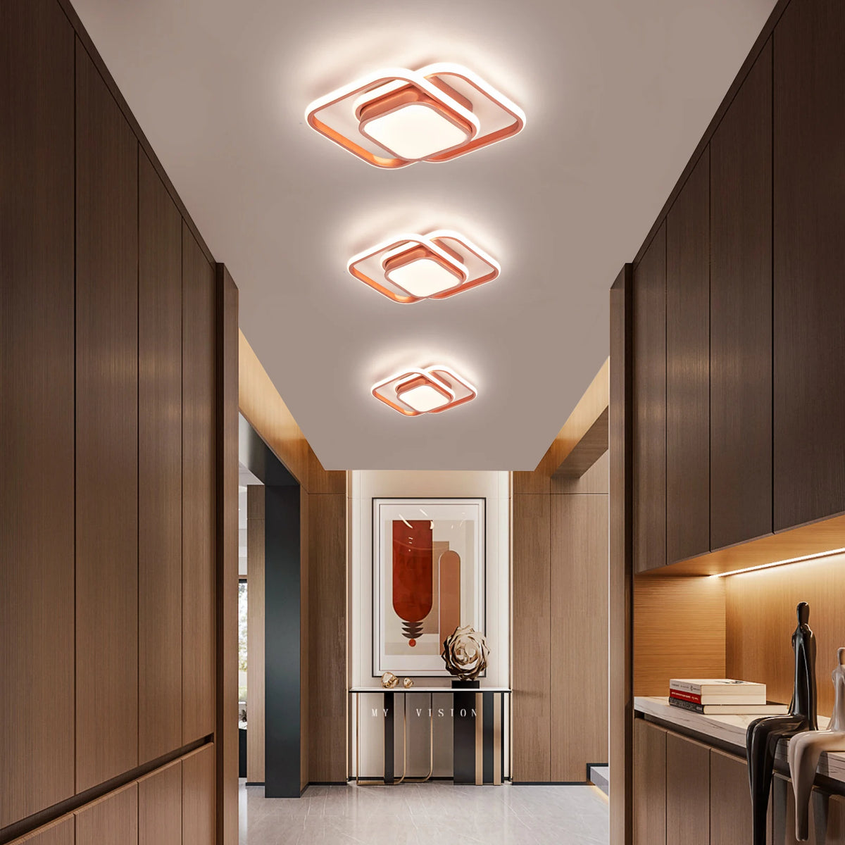 Modern LED chandelier for elegant and contemporary interiors - vue 3 sur 8