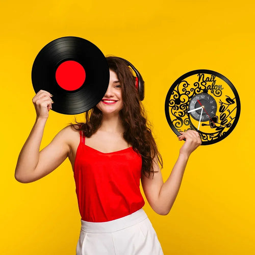 vinyl wall clock for nail and beauty salon - vue 8 sur 31