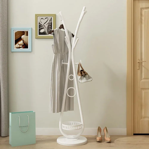 creative wrought iron vertical coat rack for clothes - vue 3 sur 14