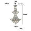 Dimmable LED K9 crystal chandelier modern design 2024