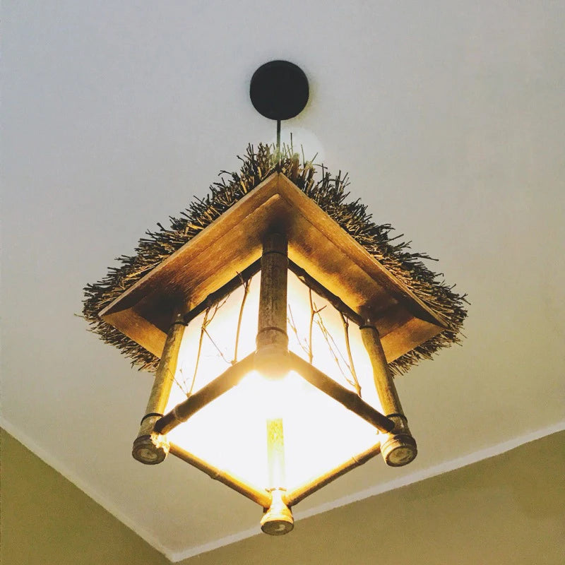Retro hand-knitted wicker wall light for indoor and outdoor use
