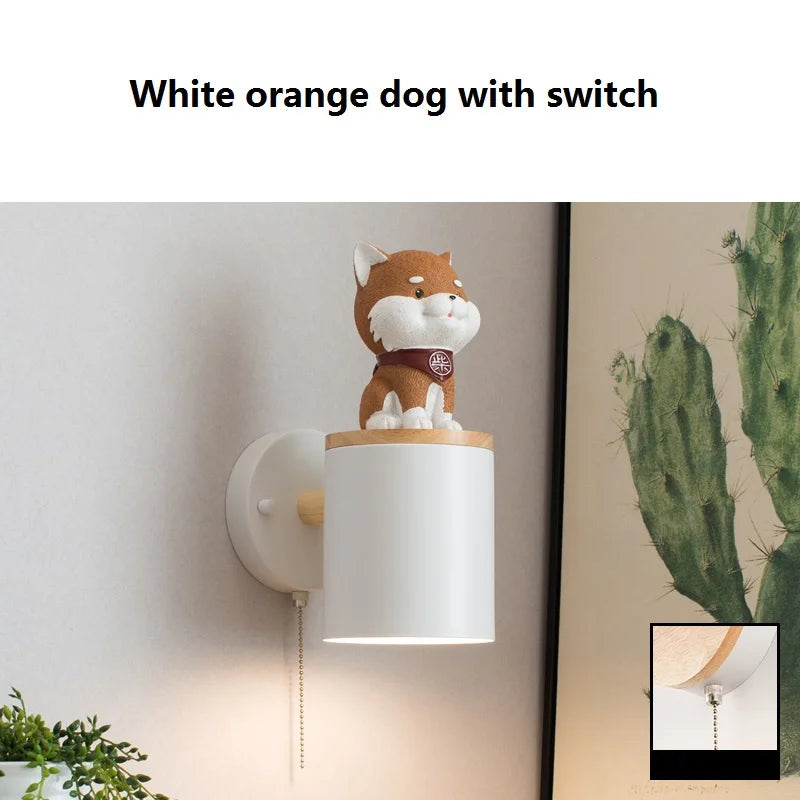 Nordic wall light with switch in iron and resin - vue 13 sur 16