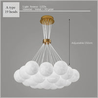 Cloud LED chandelier for children's room decor