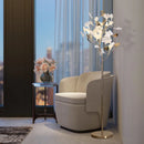 Modern nordic LED floor lamp with ginkgo flower design
