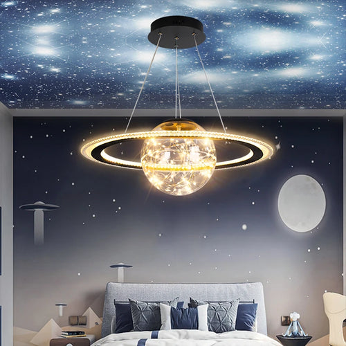 Creative earth moon football pendant light original design - vue 2 sur 20