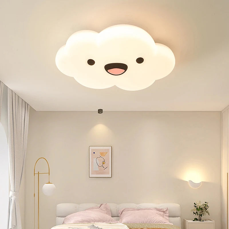 Modern smiley face ceiling light for indoor lighting