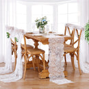 White floral lace table runner boho style