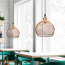 Nordic restaurant bar lighting retro rose gold bird cage modern pendant light
