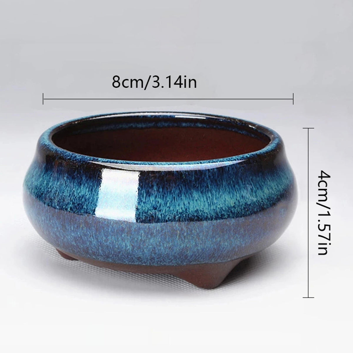 ceramic flower pot with thick hole for friends - vue 7 sur 7