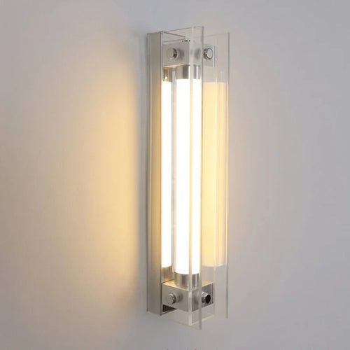 Modern aluminium and glass artistic design wall light - vue 2 sur 8
