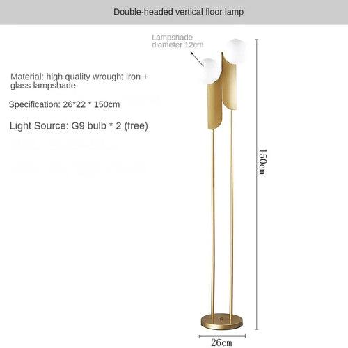 Modern double head glass globe lamp for elegant lighting