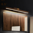 luxury walnut led mirror 360° rotating wall light