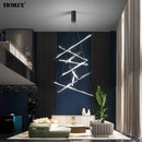 lustre led moderne avec gradation à distance pour intérieur