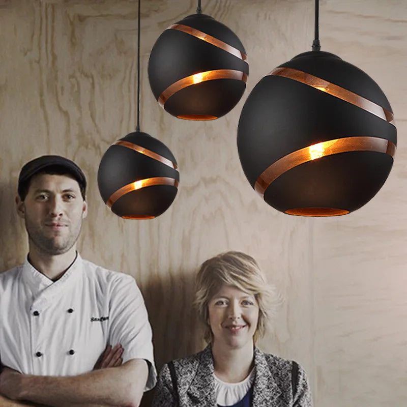 Modern nordic glass pendant light for loft and bar decor - vue 3 sur 8