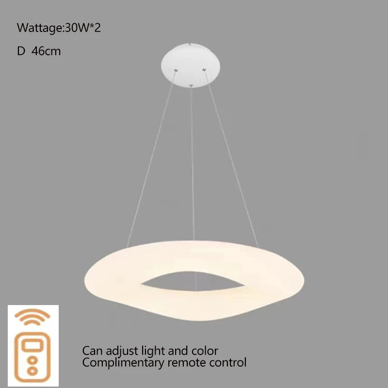 Modern smart LED chandelier for home decoration - vue 12 sur 18