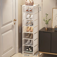 stackable and adjustable space-saving shoe organizer