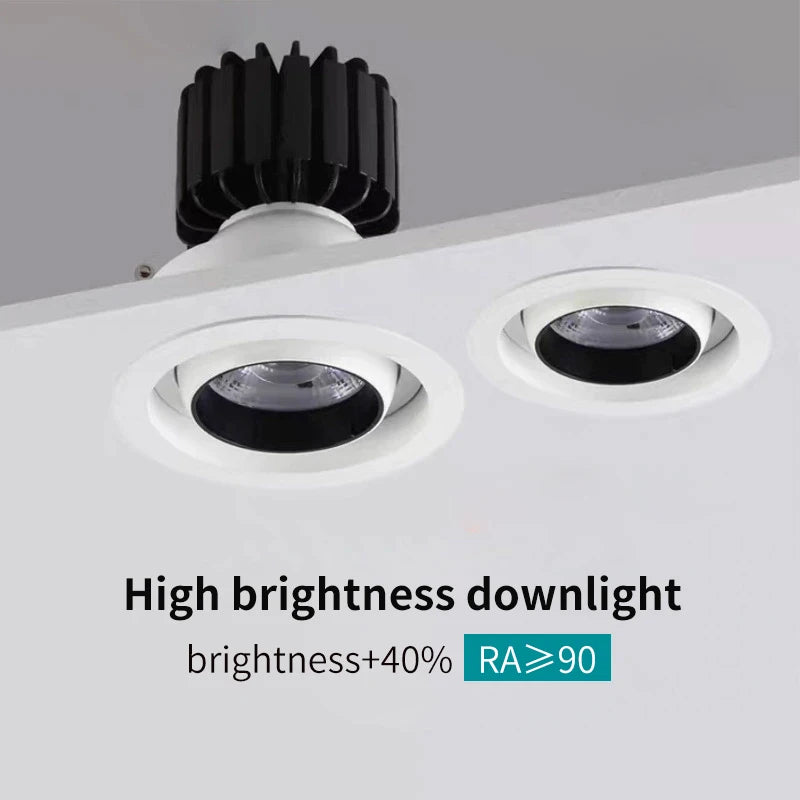 Anti-glare ceiling light with focused lighting for bright hospitality spaces